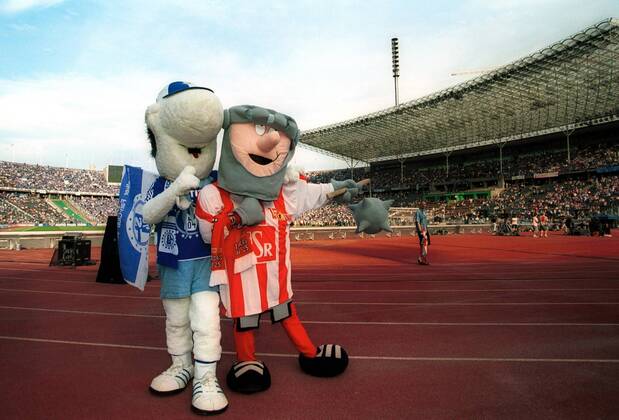 Football, DFB Cup Final 2000 2001, 1st FC Union Berlin - FC Schalke 04