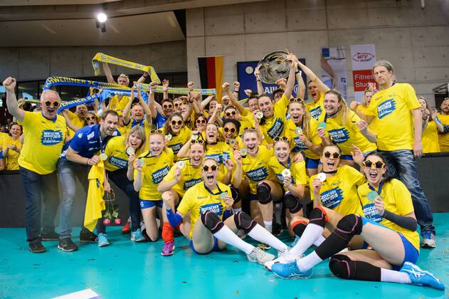 Volleyball, 1. BL Women, SSC Palmberg Schwerin wins the German Championship