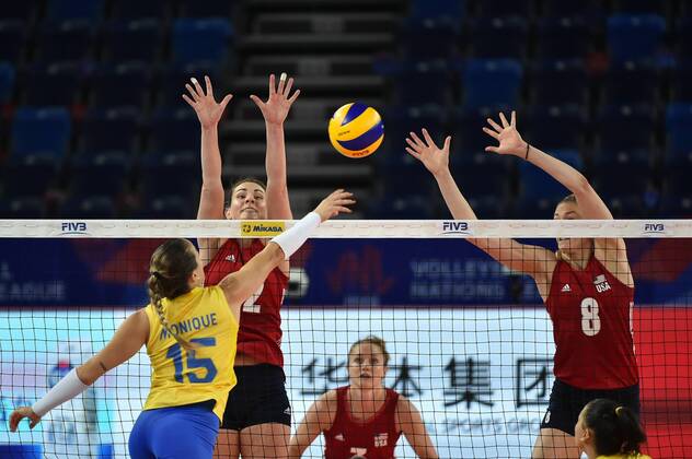 Volleyball Nations League, Women, USA - Brazil