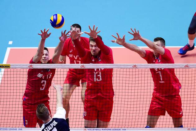 Volleyball, International match, Nations League, Russia - Poland
