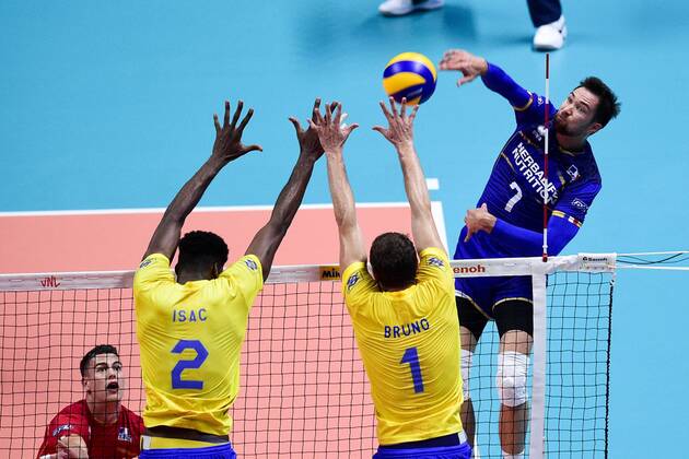 Volleyball, International match, Nations League, France - Brazil