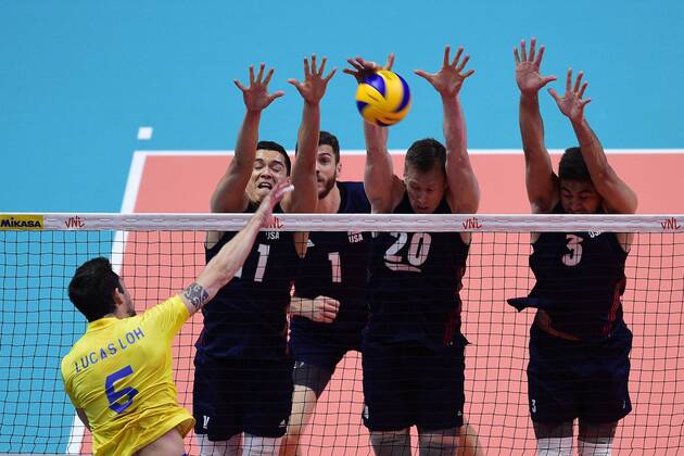 Volleyball, Nations League, USA - Brazil