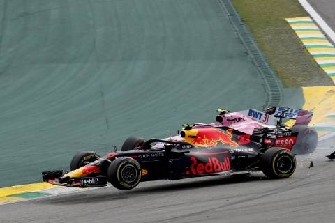 Formula 1, Brazilian GP, Max Verstappen and Esteban Ocon crash