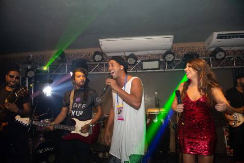 Ronaldinho at the Carnival in Rio de Janeiro
