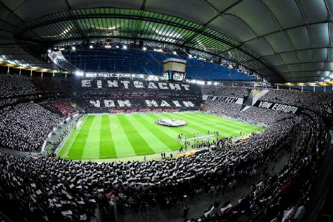 Football, EL, Eintracht Frankfurt - Benfica Lisbon, Fan-Choreo