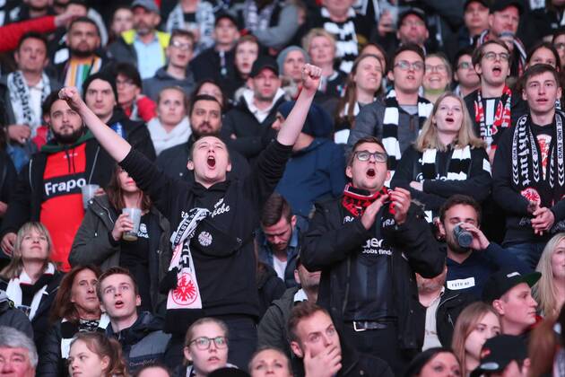 Football, EL, Public Viewing in the Waldstadion Frankfurt