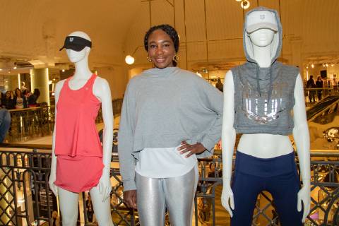Venus Williams presents its new fashion collection in Rome