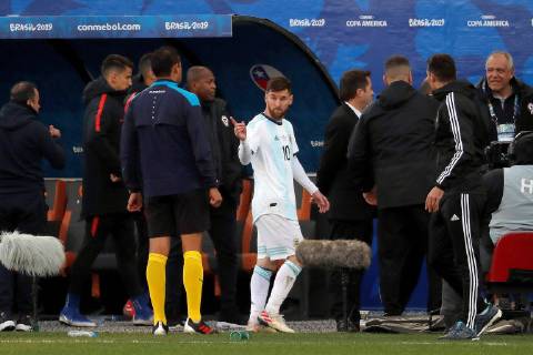 Fußball, Copa America, Spiel um Platz 3, Lionel Messi erscheint nicht zur Siegerehrung