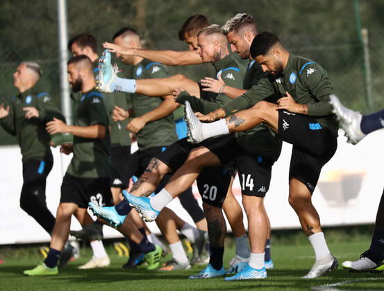 Football, CL, SSC Naples Training and Press Conference
