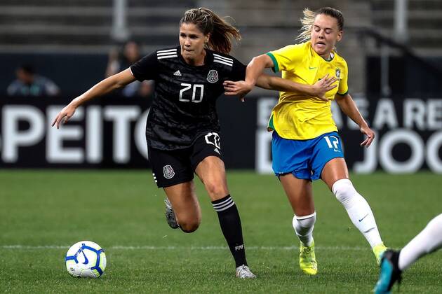 Football, Women, Test match, Brazil - Mexico
