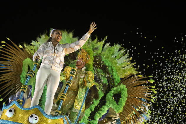 Football, Marta celebrates carnival in Rio de Janeiro