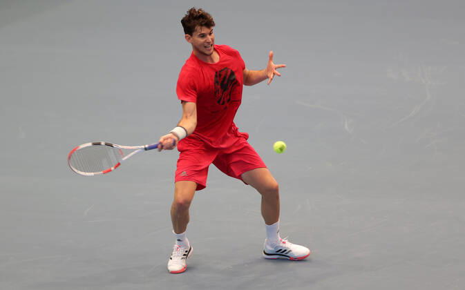 Tennis, ATP tournament in Vienna, Training Thiem and Djokovic