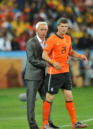 Football, EURO 2012, Klaas Jan Huntelaar is frustrated by his reserve role with the Netherlands