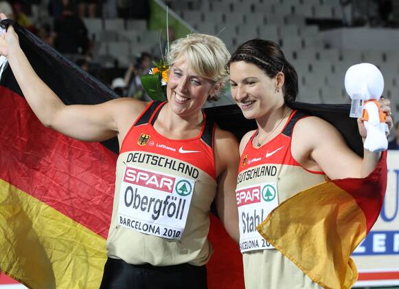 European Athletics Championships Barcelona, Gold & Silver for German female javelin throwers, 10th anniversary on July 29