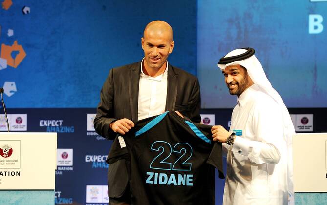 Fußball, WM 2022, Kandidat Katar präsentiert Zinedine Zidane als offiziellen WM Botschafter