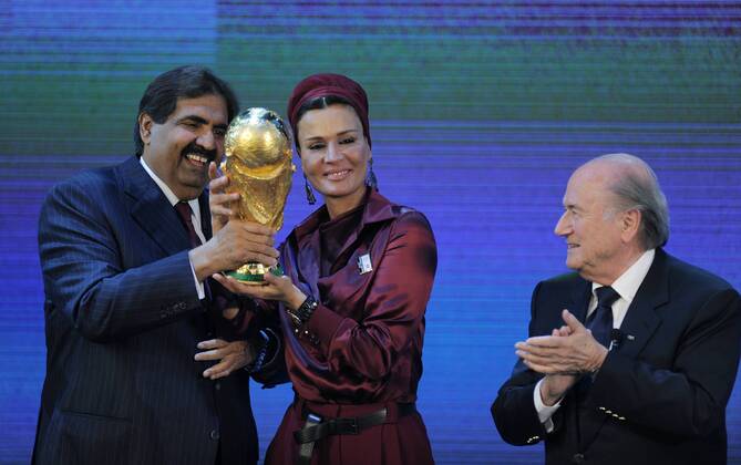 Fußball, WM, Doppelvergabe der FIFA, die Ausrichter sind: Russland 2018 und Katar 2022