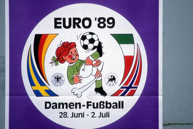 EURO 2025, Women EM, tournament logos from 1984 to 2025