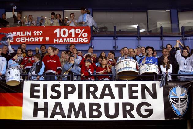Ice Hockey, DEL, Play Off Quarter Final, Hamburg Freezers - Eisbären Berlin 6:5 n.P.