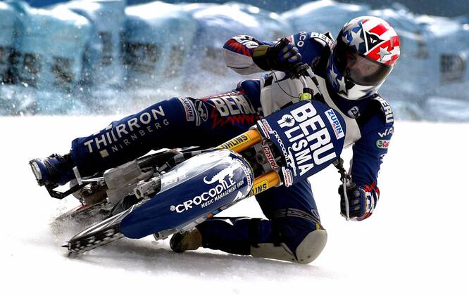 Motorsport, Ice Speedway, World Championship in Berlin, Training