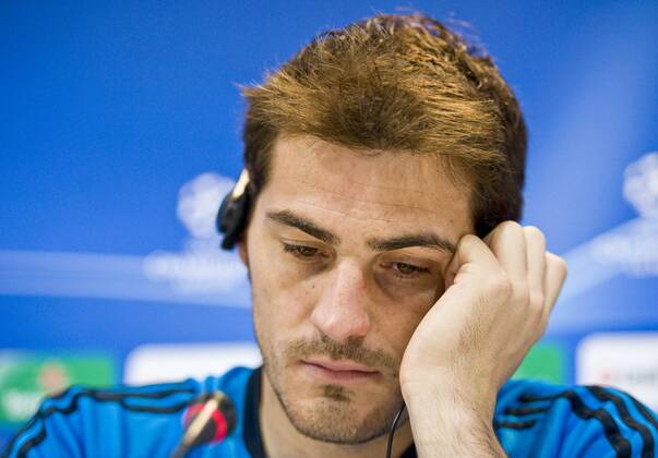 Fußball, Champions League, Pressekonferenz Real Madrid mit Trainer Jose Mourinho und Iker Casillas