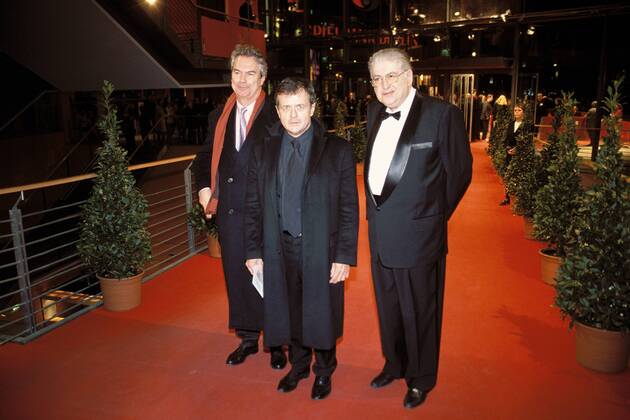 V.l.n.r.: Autor Hanif Kureishi (GBR), Regisseur Patrice Chereau (FRA) und Festivalleiter Moritz de Hadeln (GER)