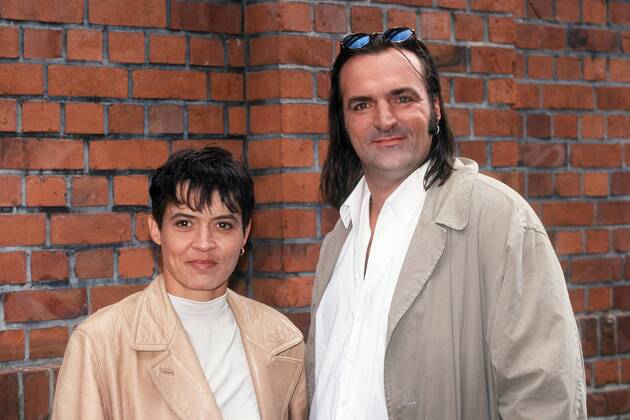 Schauspieler Ulrike Folkerts und Andreas Hoppe (beide GER) als Kommissare Lena Odenthal und Mario Kopper anlässlich eines Pressetermins zum SWR Tatort