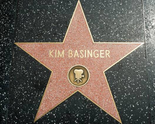 Stern der Schauspielerin Kim Basinger auf dem Walk of Fame in Los Angeles