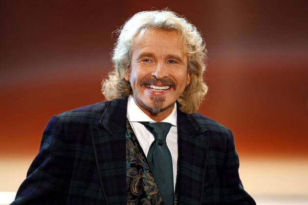 Moderator Thomas Gottschalk während der ZDF-Fernsehshow - Wetten Dass..? - in Offenburg