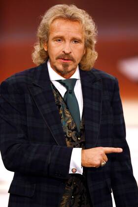 Moderator Thomas Gottschalk während der ZDF-Fernsehshow - Wetten Dass..? - in Offenburg
