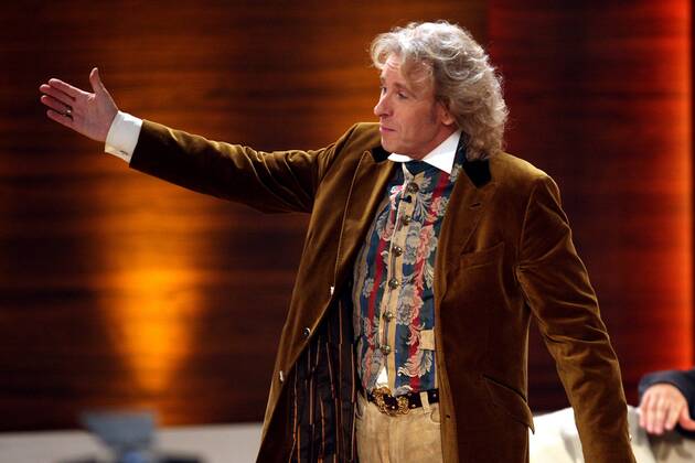 Moderator Thomas Gottschalk während der ZDF-Fernsehshow - Wetten, dass..? - in München