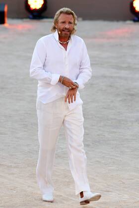 Moderator Thomas Gottschalk während der ZDF-Fernsehsendung - Sommer - Wetten, Dass...? - in Palma de Mallorca