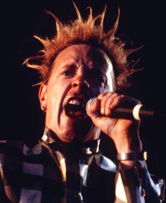 Sänger Johnny Rotten (Sex Pistols) in München