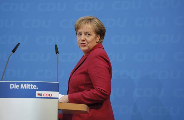 Pressekonferenz mit der CDU-Vorsitzenden, Bundeskanzlerin Dr. Angela Merkel Thema: Berliner Erklärung, Unsere Perspektiven 2010- 2013