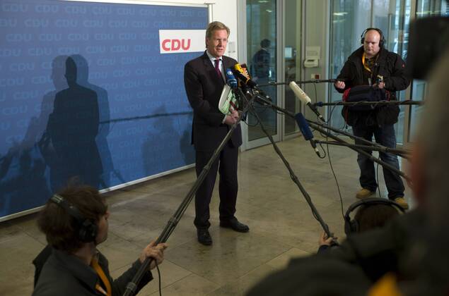 Deutschland, Berlin, Konrad Adenauer Haus, CDU Klausur, Christian Wulff, 14.01.2010