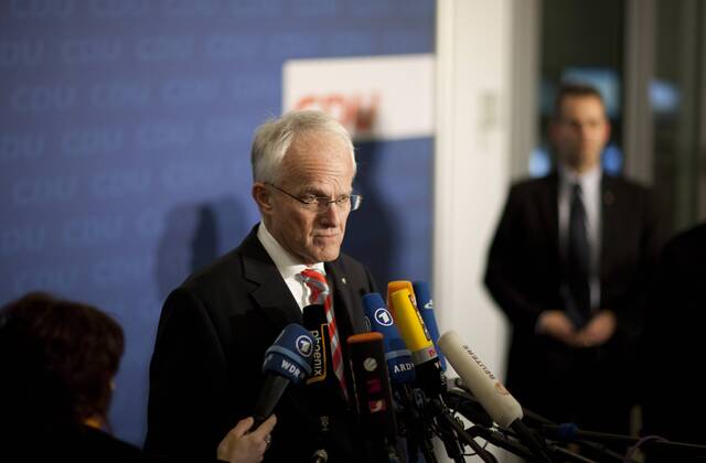 Deutschland, Berlin, Konrad Adenauer Haus, CDU Klausur, Jürgen Rüttgers, 14.01.2010