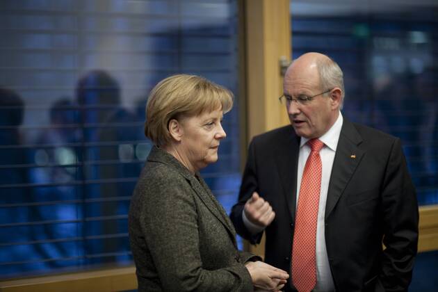 Deutschland, Berlin, Konrad Adenauer Haus, CDU Klausur, Angela Merkel und Volker Kauder, 14.01.2010