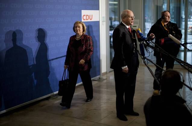 Deutschland, Berlin, Konrad Adenauer Haus, CDU Klausur, Maria Böhmer und Volker Kauder, 14.01.2010