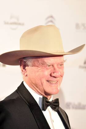 Deutscher Nachhaltigkeitspreis in Düsseldorf - Der US - amerikanische Schauspieler Larry Hagman, bekannt als J.R. Ewing in der Familiensaga Dallas, zu Gast bei der Gala