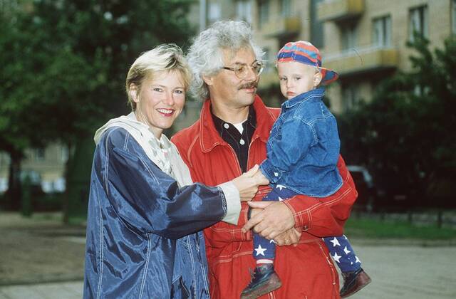 Thomas Roth mit Ehefrau Monika und Tochter Frances in Moskau