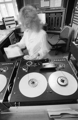 Funkhaus in der Nalepastrasse Rundfunk der DDR, Studio vom DS-Kultur im Funkhaus in der Nalepastrasse, (Deutschlandsender), DEU, Berlin-Köpenick, 23.03.1992;
