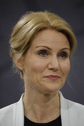 Pressekonferenz von Ministerpräsidentin Helle Thorning-Schmidt in Kopenhagen, Dänemark