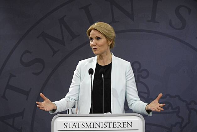 Pressekonferenz von Ministerpräsidentin Helle Thorning-Schmidt in Kopenhagen, Dänemark