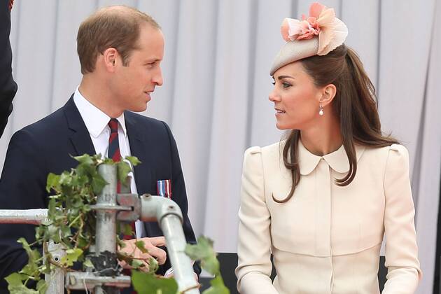 20140804 - LIEGE, BELGIUM: Britain s Prince William, The Duke of Cambridge and Britain s Princess Catherine (Kate) Middleton, Duchess of Cambridge pictured a ceremony at the memorial interallied in Cointe, for the 100th anniversary of the First World War, Monday 04 August 2014, Liege.  BRUNOxFAHY Highlight 04272473