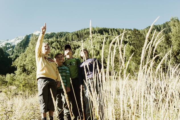 Four boys exploring the nature model released  HHF004813