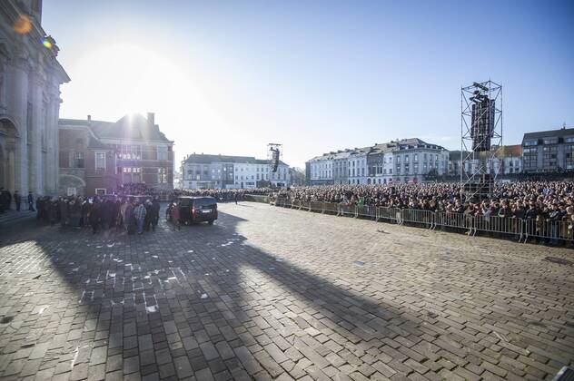 - GENT, BELGIUM: Illustration picture taken during the funeral of singer-songwriter Luc De Vos , Saturday 06 December 2014, in Gent. De Vos passed away last Saturday due to acute organ failure. JASPERxJACOBS 04515612