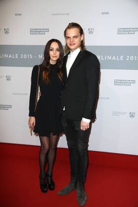 Wilson Gonzalez Ochsenknecht und seine Freundin Lorraine beim NRW Empfang im Rahmen der 65. Berlinale am 08.02.2015 in Berlin 65. Berlinale 2015, NRWd Empfang