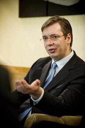 Aleksandar VuÄiÄ‡, Ministerpräsident der Republik Serbien, im Württembergischen Automobilclub e.V. Alexandar Vucic