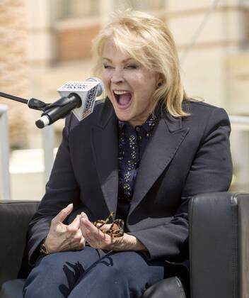 April 19, 2015 - Los Angeles, California, U.S. - Actress CANDICE BERGEN is interviewed onstage at the Los Angeles Times Festival of Books. Los Angeles U.S.  - ZUMA