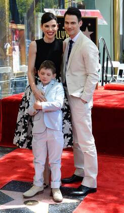 Actress Julianna Margulies is joined by her husband Keith Lieberthal and their son Kieran Lindsey Lieberthal during an unveiling ceremony honoring Margulies with the 2,550th star on the Hollywood Walk of Fame in Los Angeles on May 1, 2015.  LAP2015050113 JIMxRUYMEN