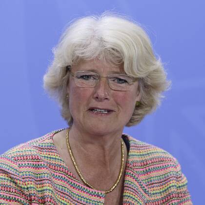05.05.2015, Berlin, Deutschland - Pressekonferenz zur Vorstellung der Gründungsintendanz des künftigen Berliner Humboldt-Forums. Foto: Kulturstaatsministerin Monika Grütters, CDU.